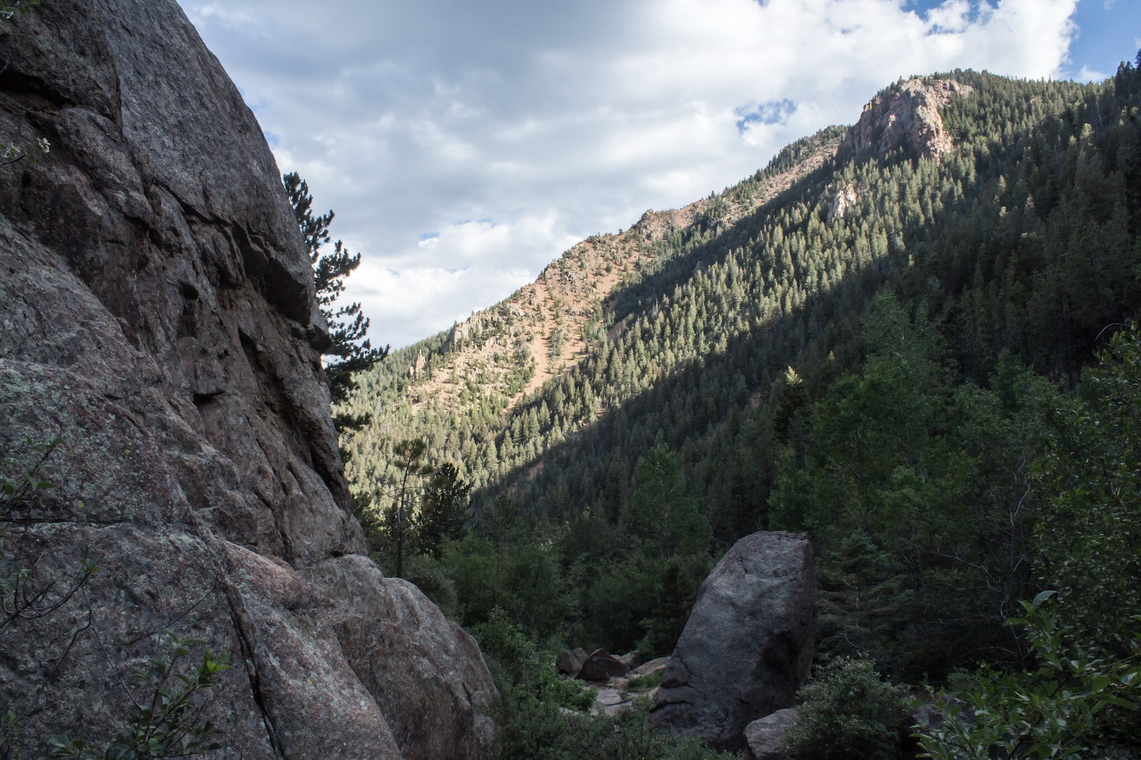 Image of the view from Seven Bridges Trail in Colorado Springs, Colorado