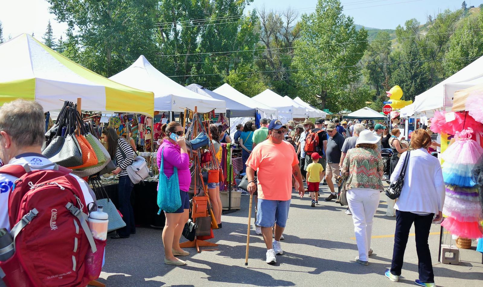 Image of people at the Steamboat Farmers Market in Steamboat Springs, Colorado