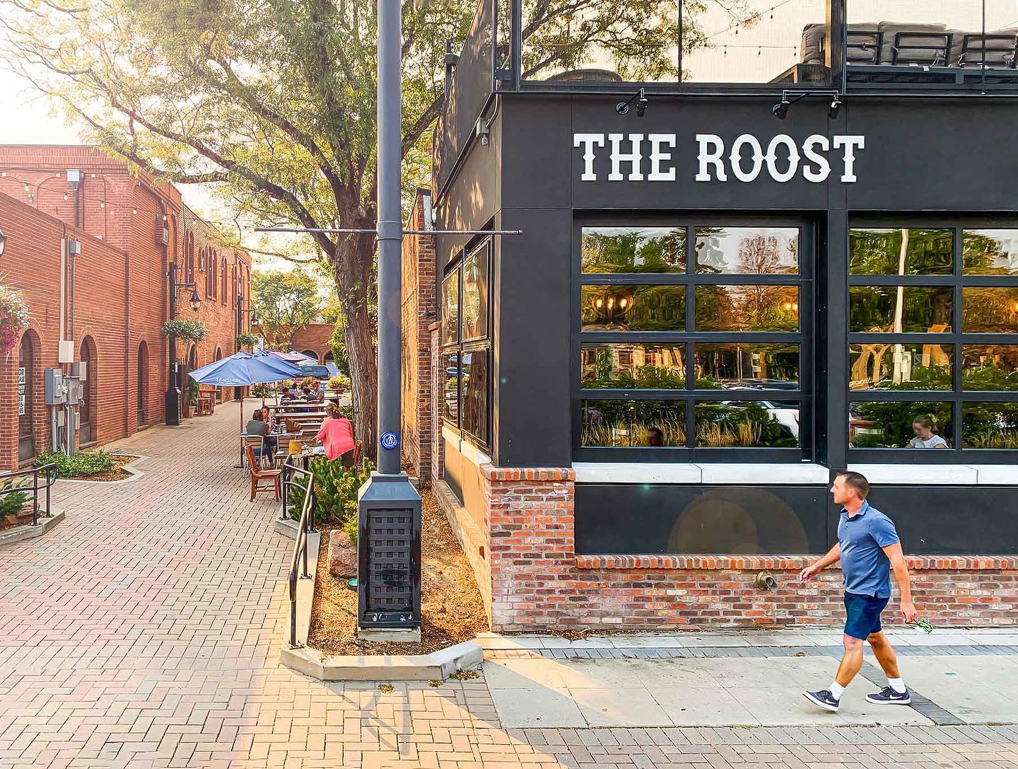 Outside of The Roost restaurant