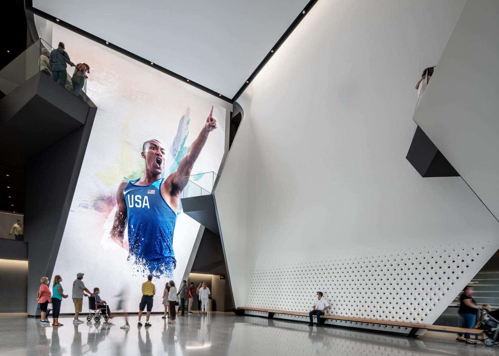 Image of the atrium inside the U.S. Olympic and Paralympic Museum in Colorado Springs