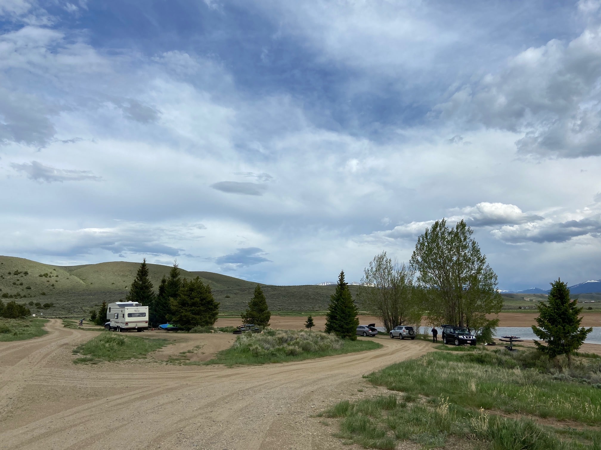 Williams Fork Reservoir Parshall CO Campground with Travel Trailer