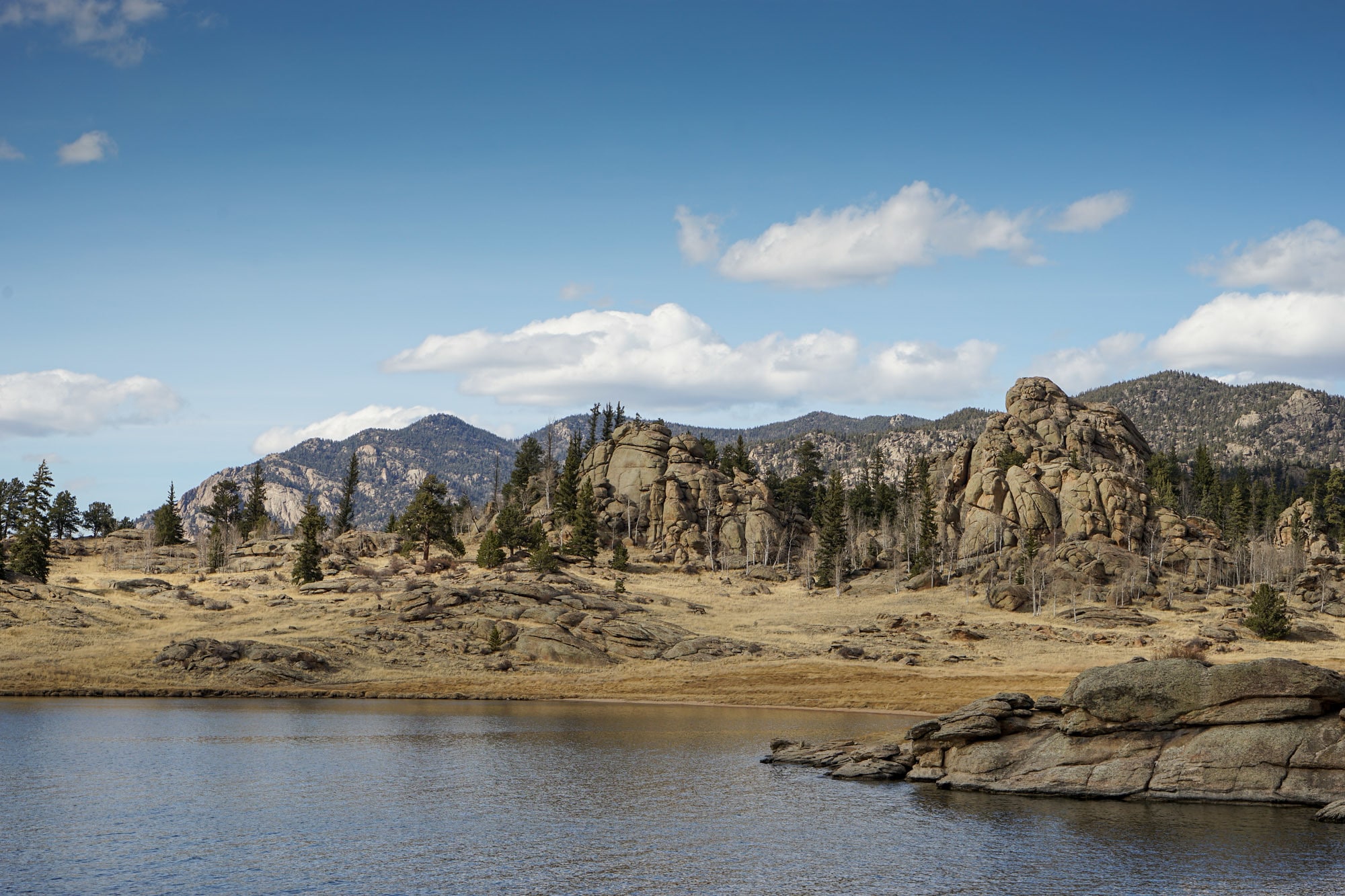 Lake with rocks