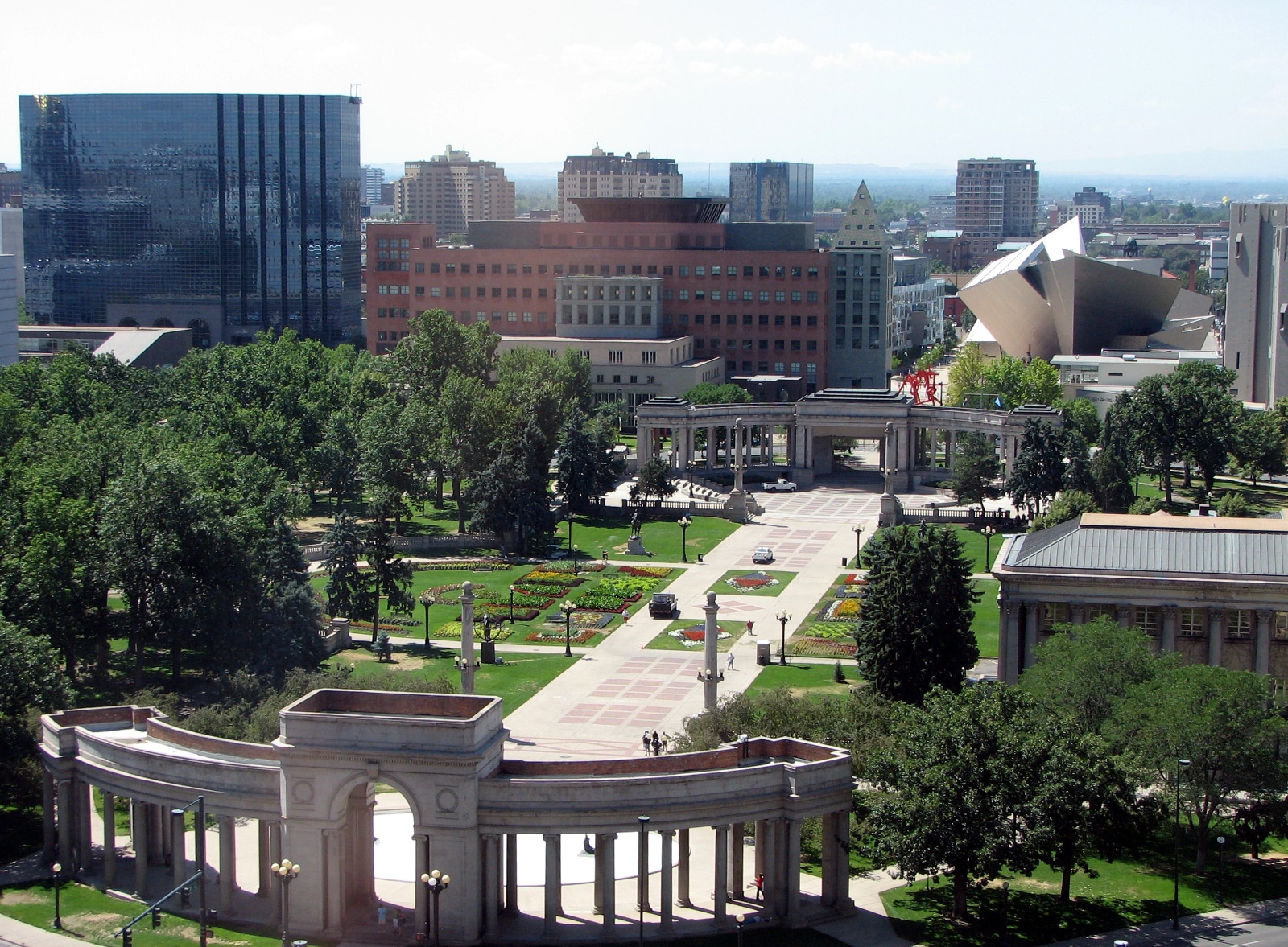 Bird's Eye View of Civic Center Park, Capitol Hill, Denver, Colorado