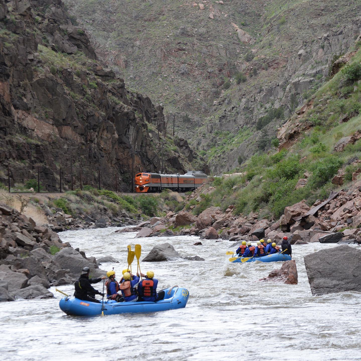 Whitewater rafting 