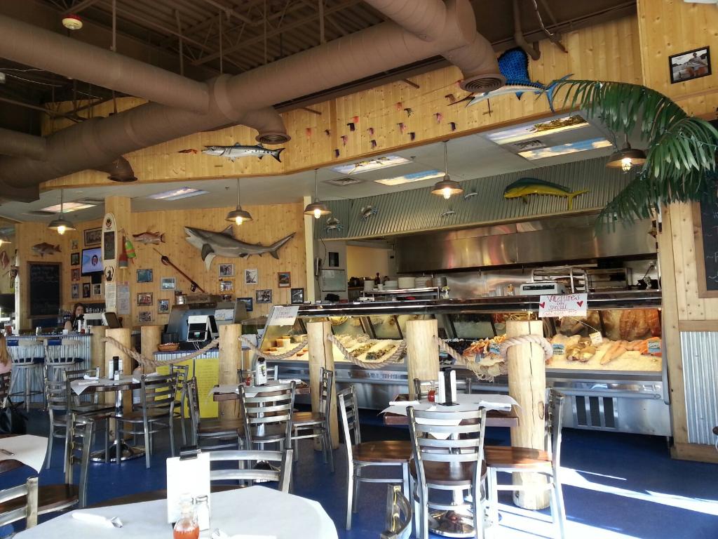 Inside of seafood restaurant