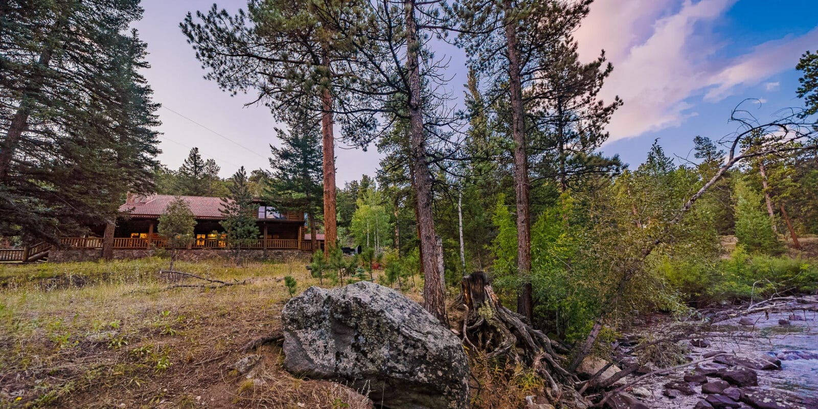 Cabin rental near river in forest