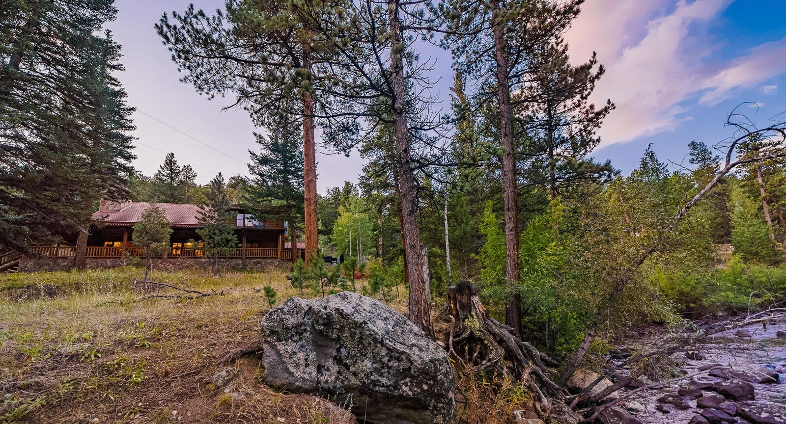 Cabin rental near river in forest