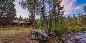 Cabin rental near river in forest