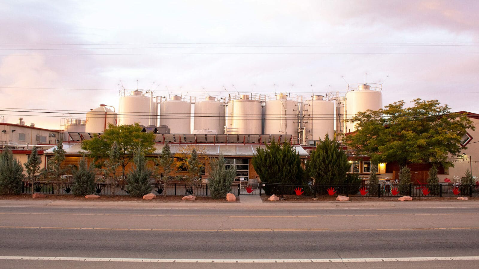 Panoramic view of Left Hand Brewery taphouse