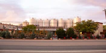 Panoramic view of Left Hand Brewery taphouse