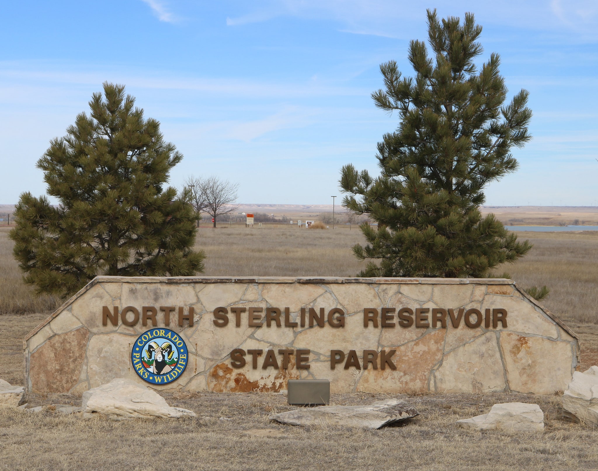 North Sterling Reservoir State Park entrance sign