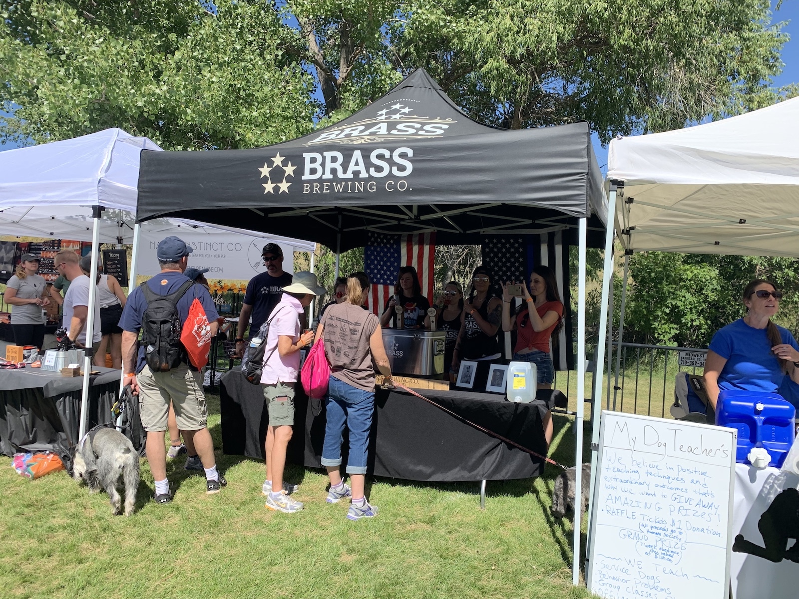 Image of people getting beer at Pawtoberfest in Colorado Springs, Colorado