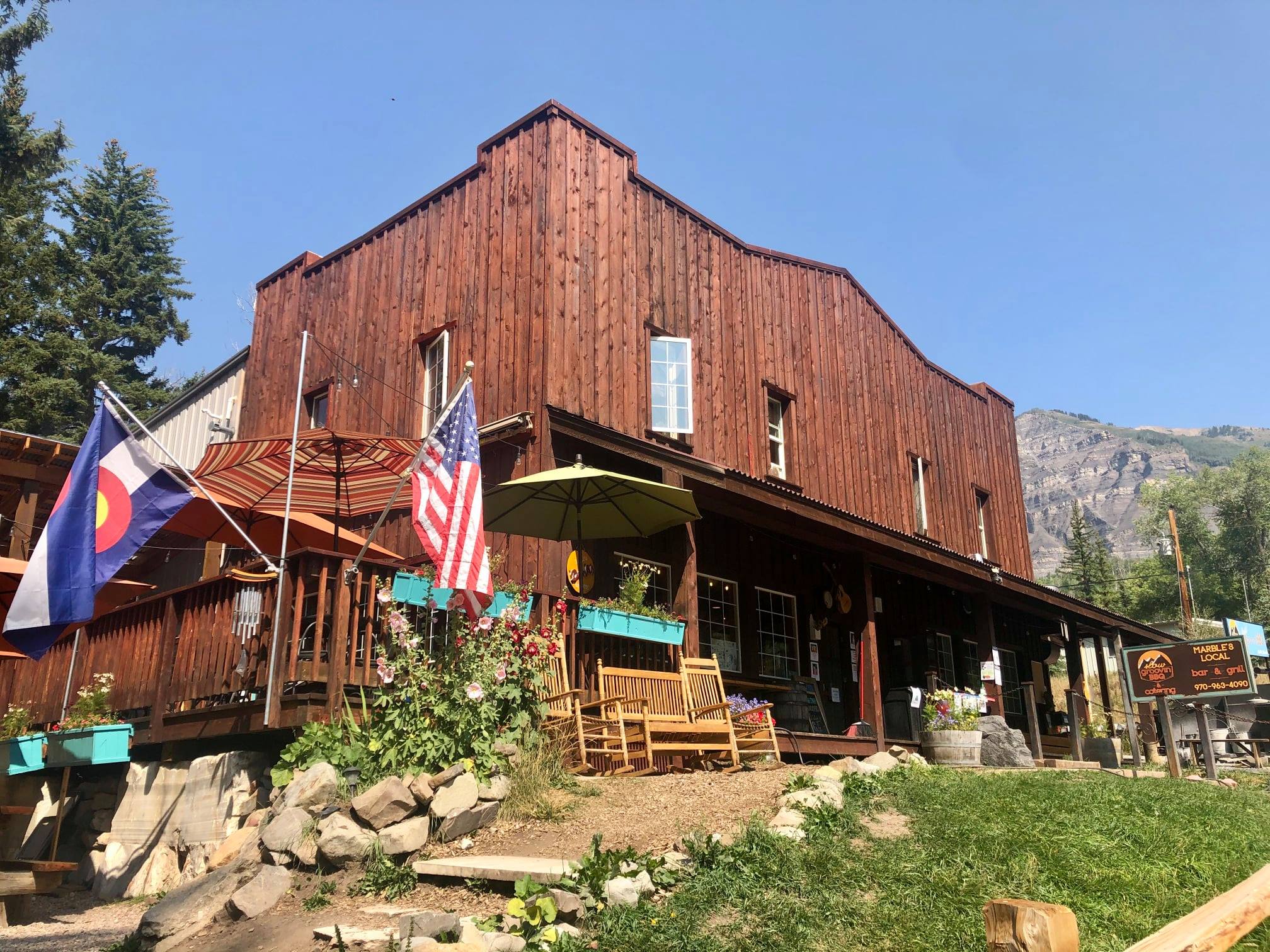 Brown wooden restaurant