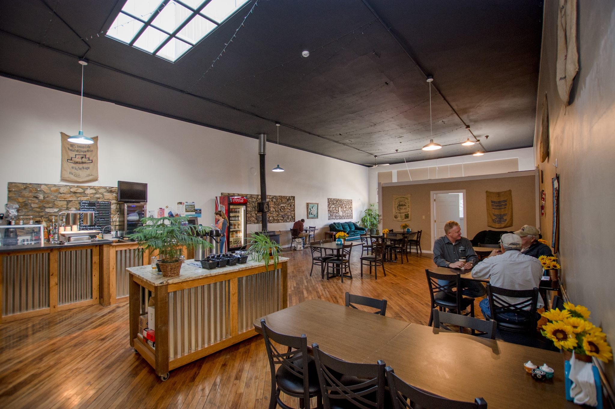 Interior of coffeehouse