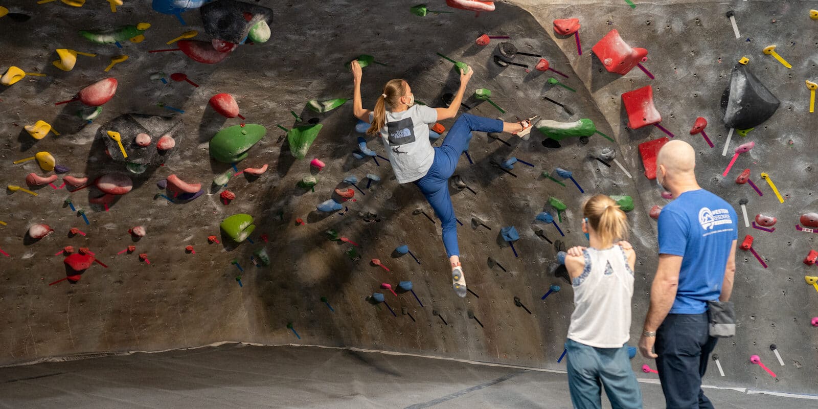 Image of a person bouldering at The Spot in Colorado