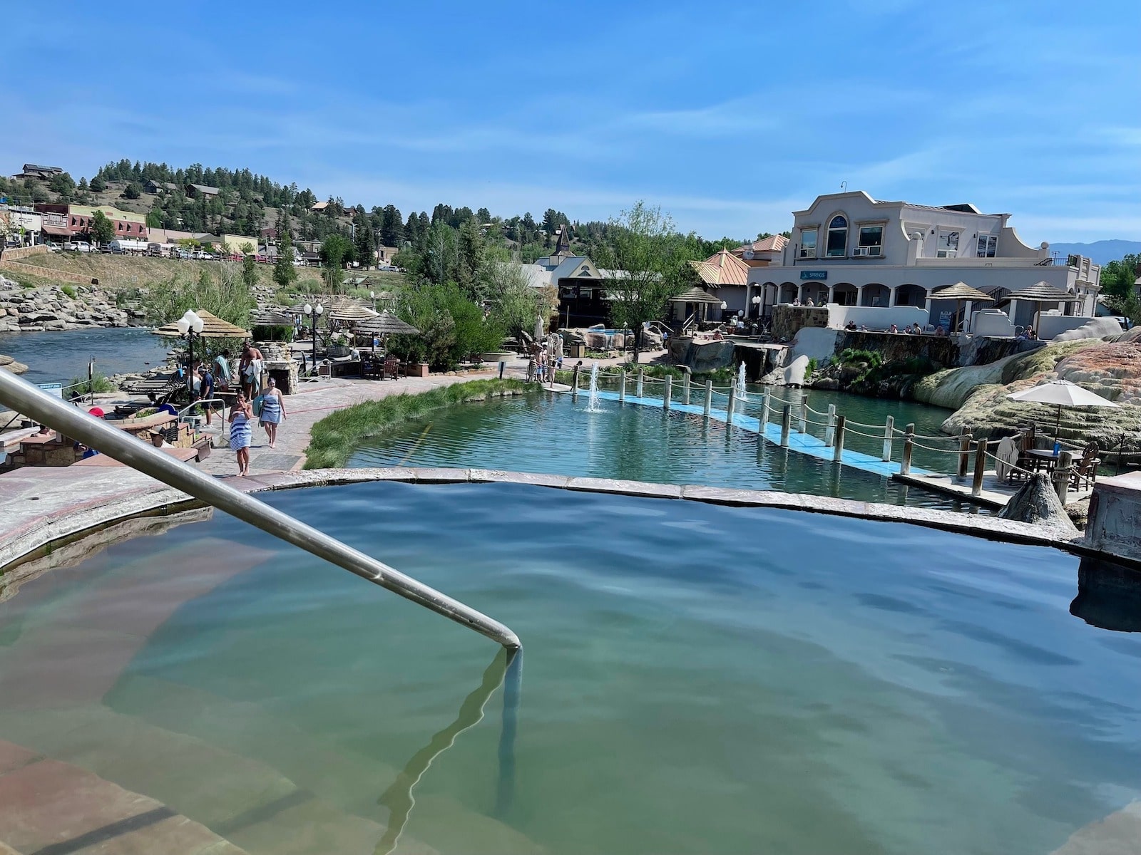 Image of the hot springs pools at The Springs Resort in Pagosa Springs, Colorado