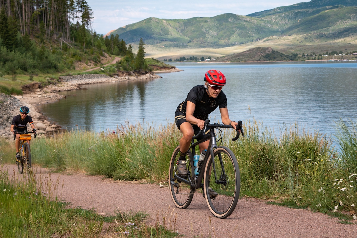 Image of people biking in the Tour De Steamboat in Steamboat Springs, Colorado