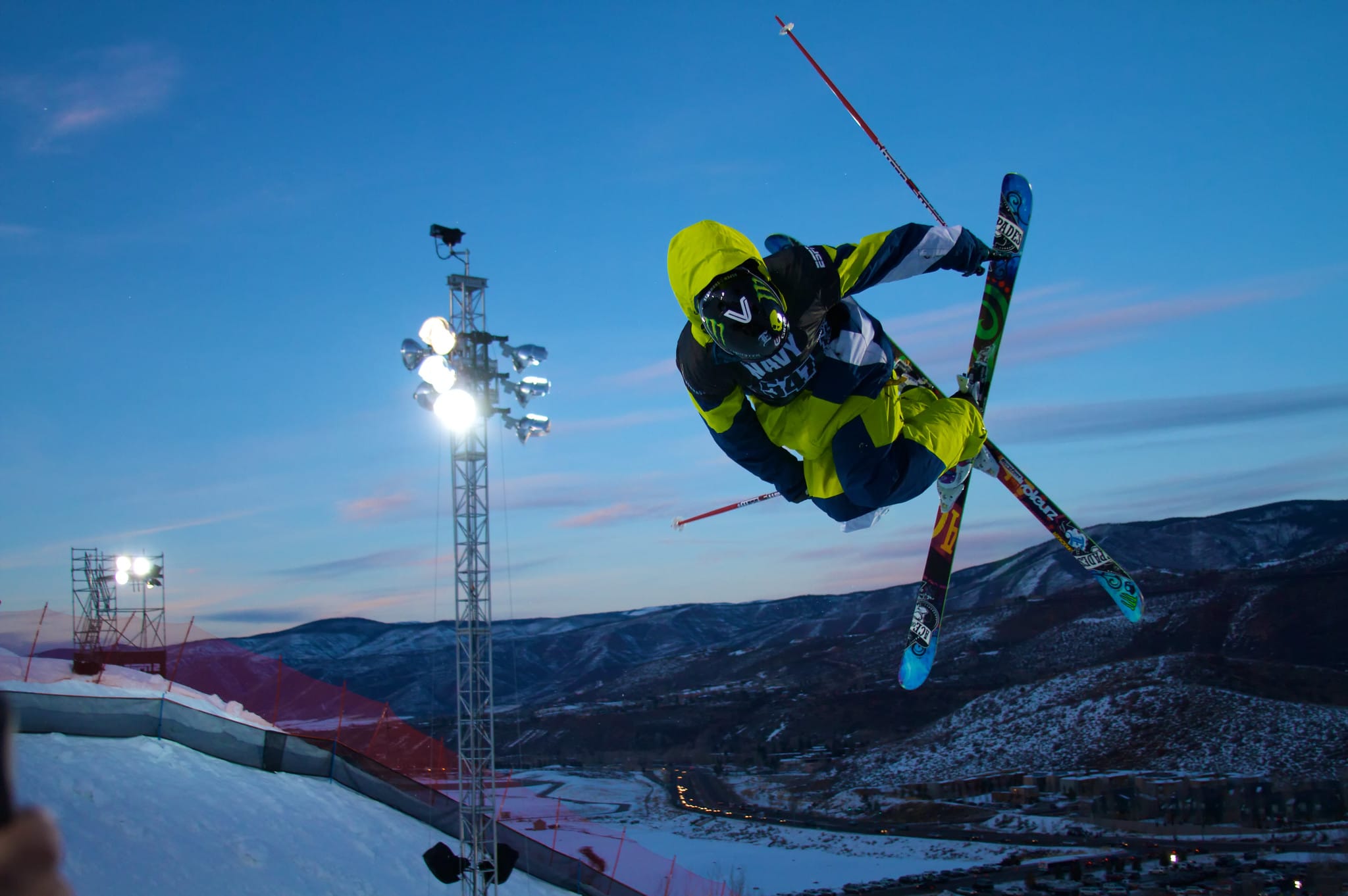 Skier doing a flip