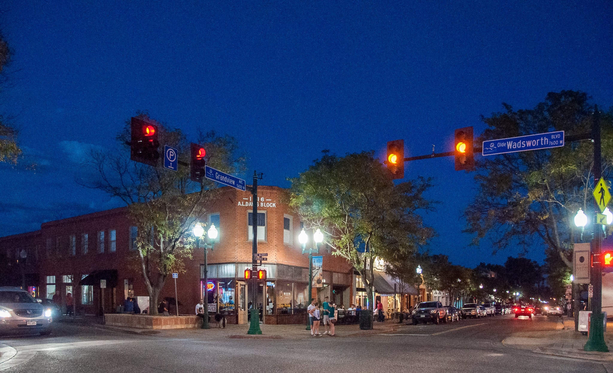 Intersection in old town Arvada