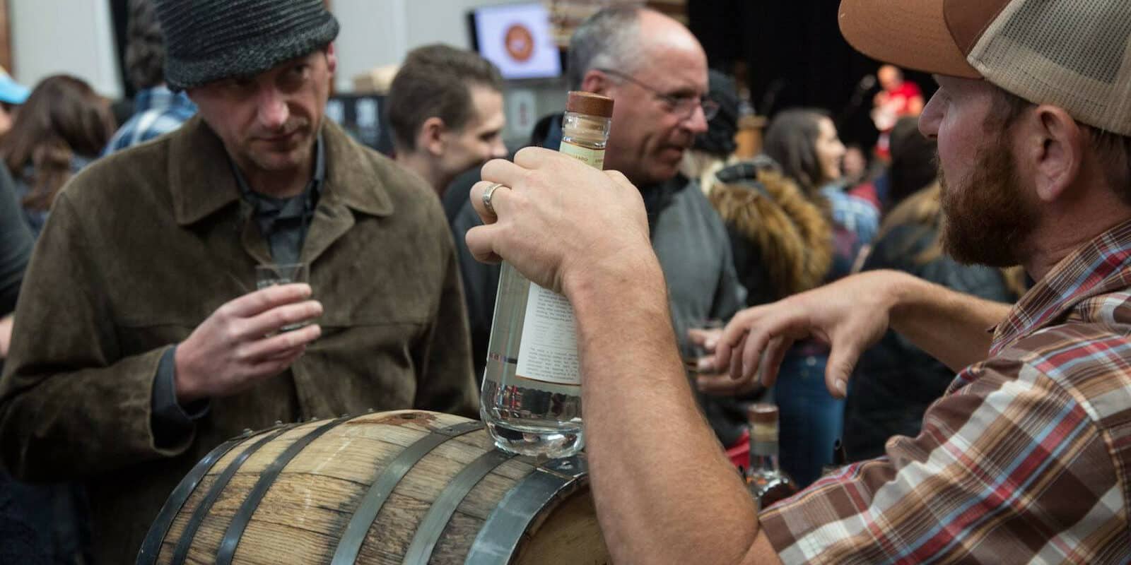 Image of people sampling spirits at the Breckenridge Craft Spirits Festival in Colorado