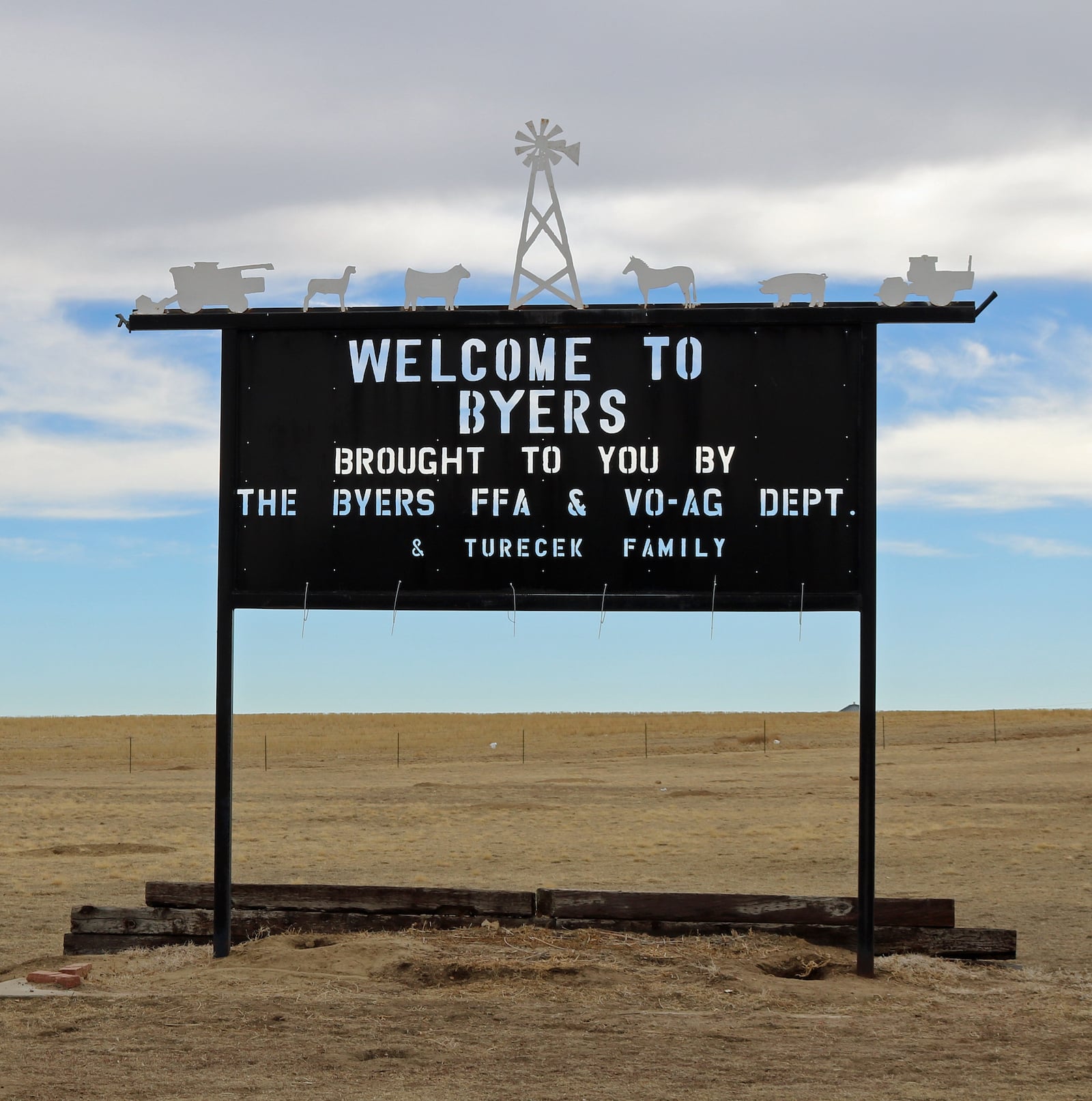 Byers Colorado Welcome Sign