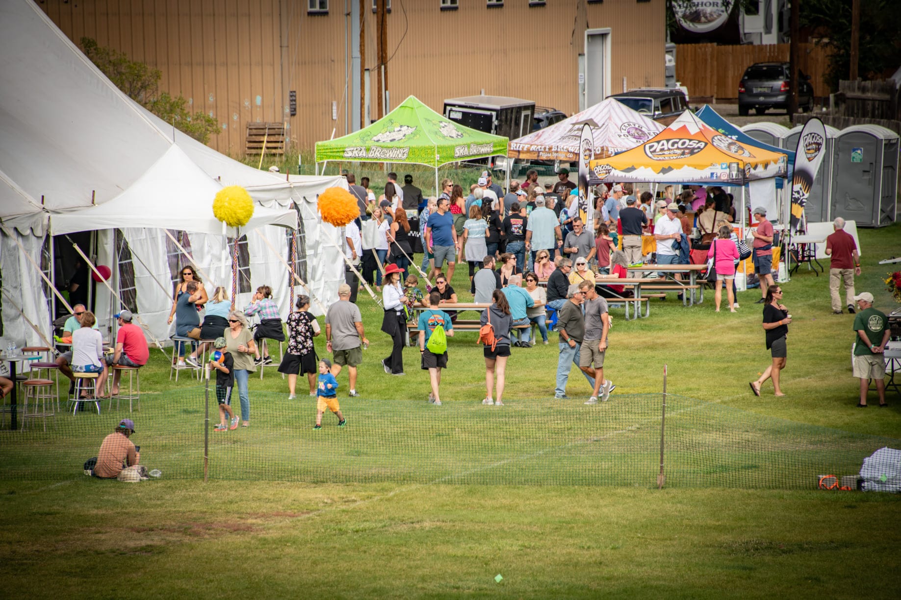 outdoor festival booths