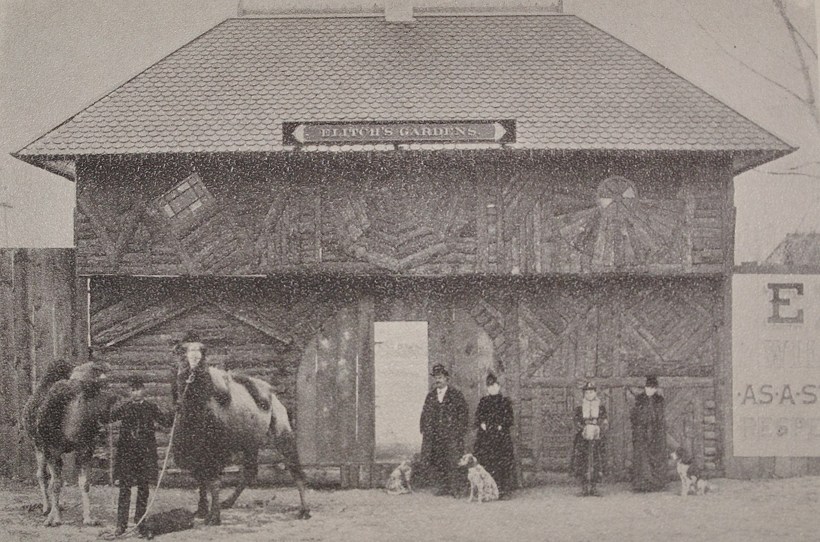 Image of Elitch Zoological Gardens Gate in the 1890s in Denver, Colorado