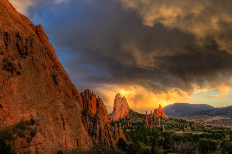 Garden of the Gods Sunset Colorado