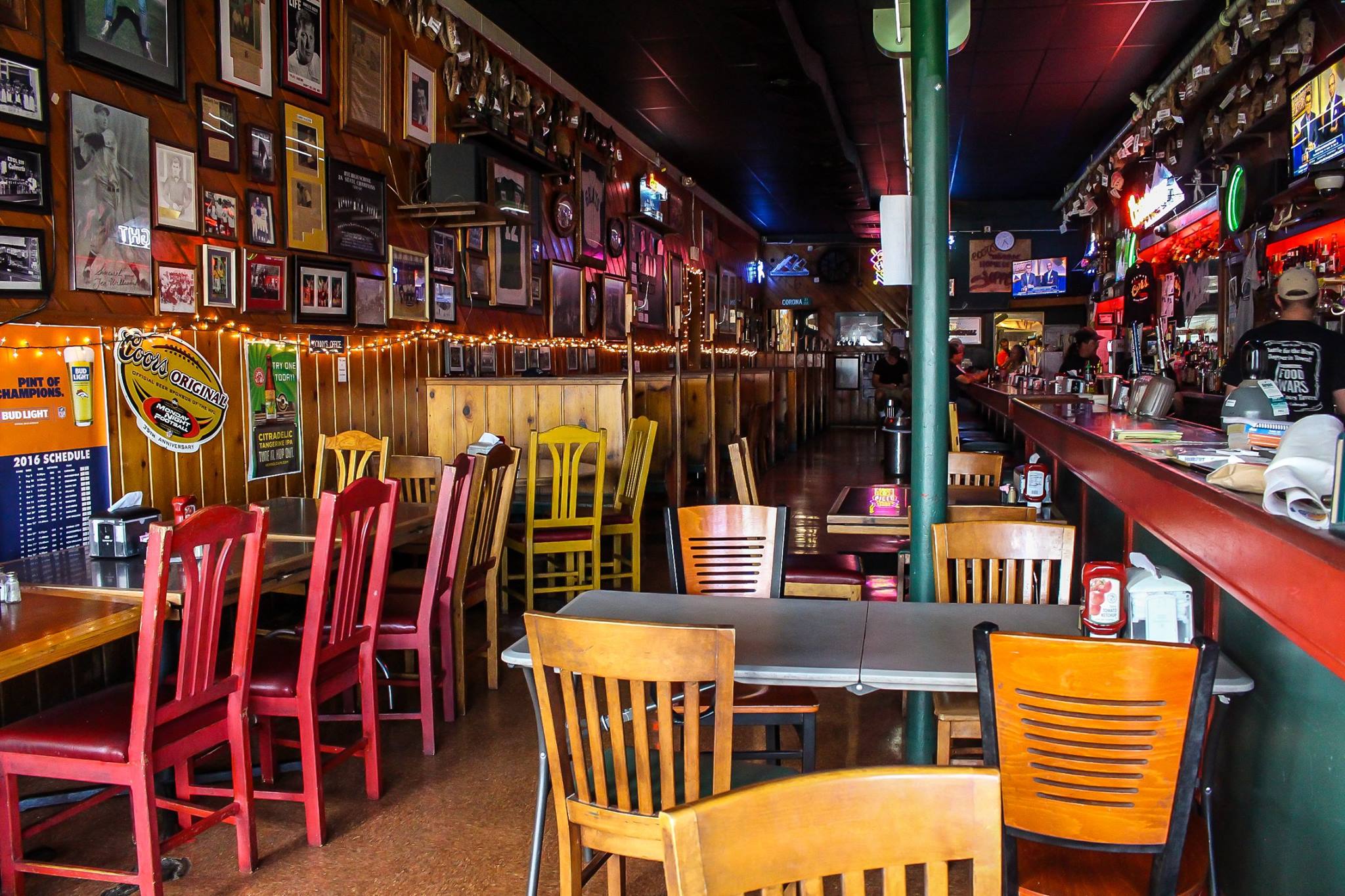 Seating at a dive bar