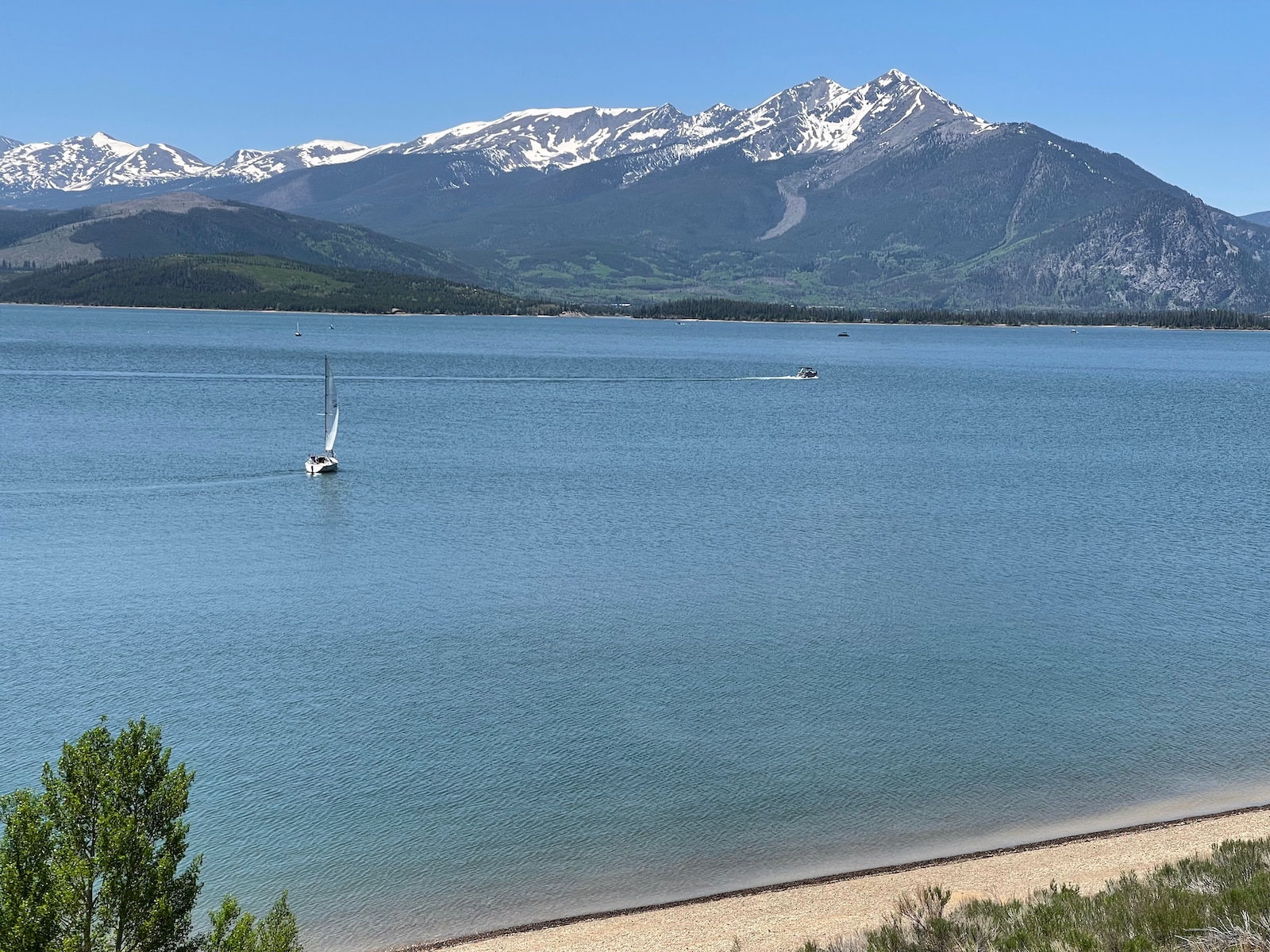 Sailboat on Lake Dillon Colorado Summer