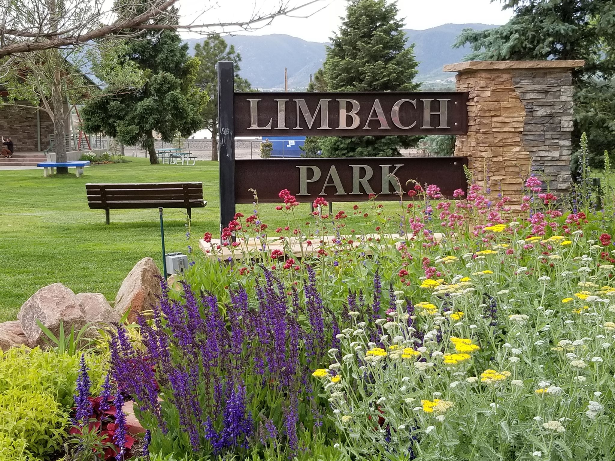 Entrance sign for Limbach Park