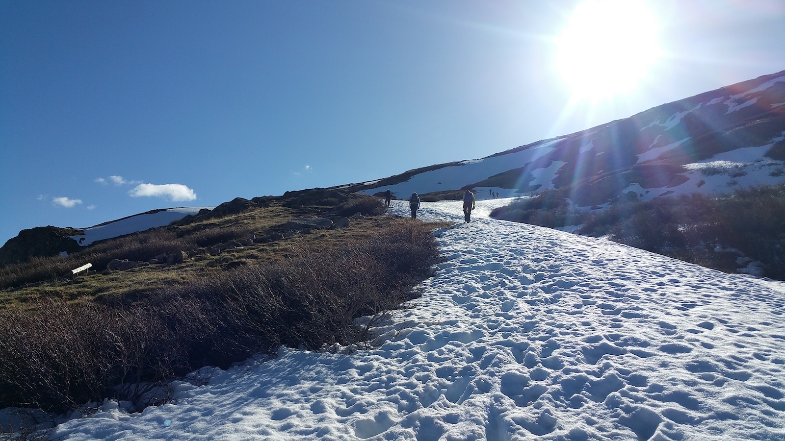 Mount Bierstadt Trail Snow Covered Hiking Colorado June