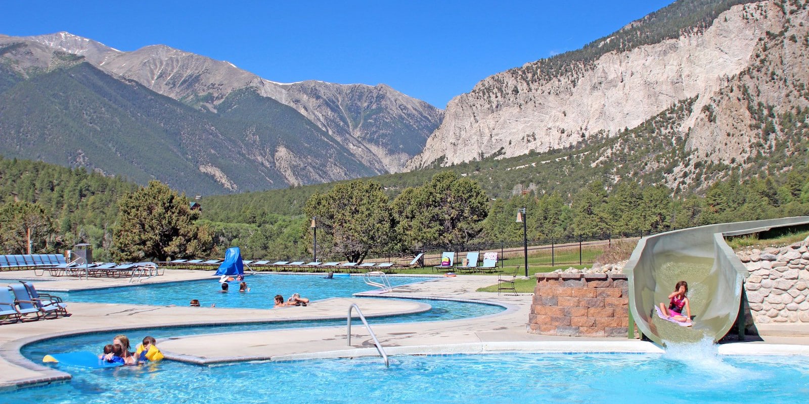 Image of an outdoor pool at Mount Princeton Hot Springs near Buena Vista, Colorado