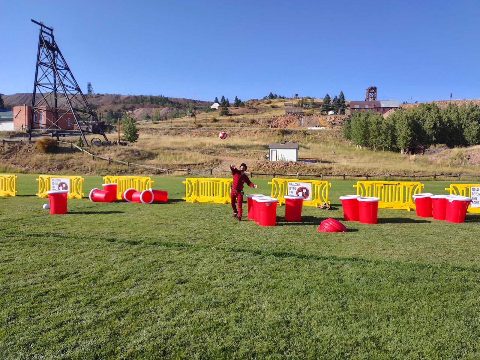 Image of a person playing a game at the Rock Mountain Rambler Fun-Fest in Victor, Colorado