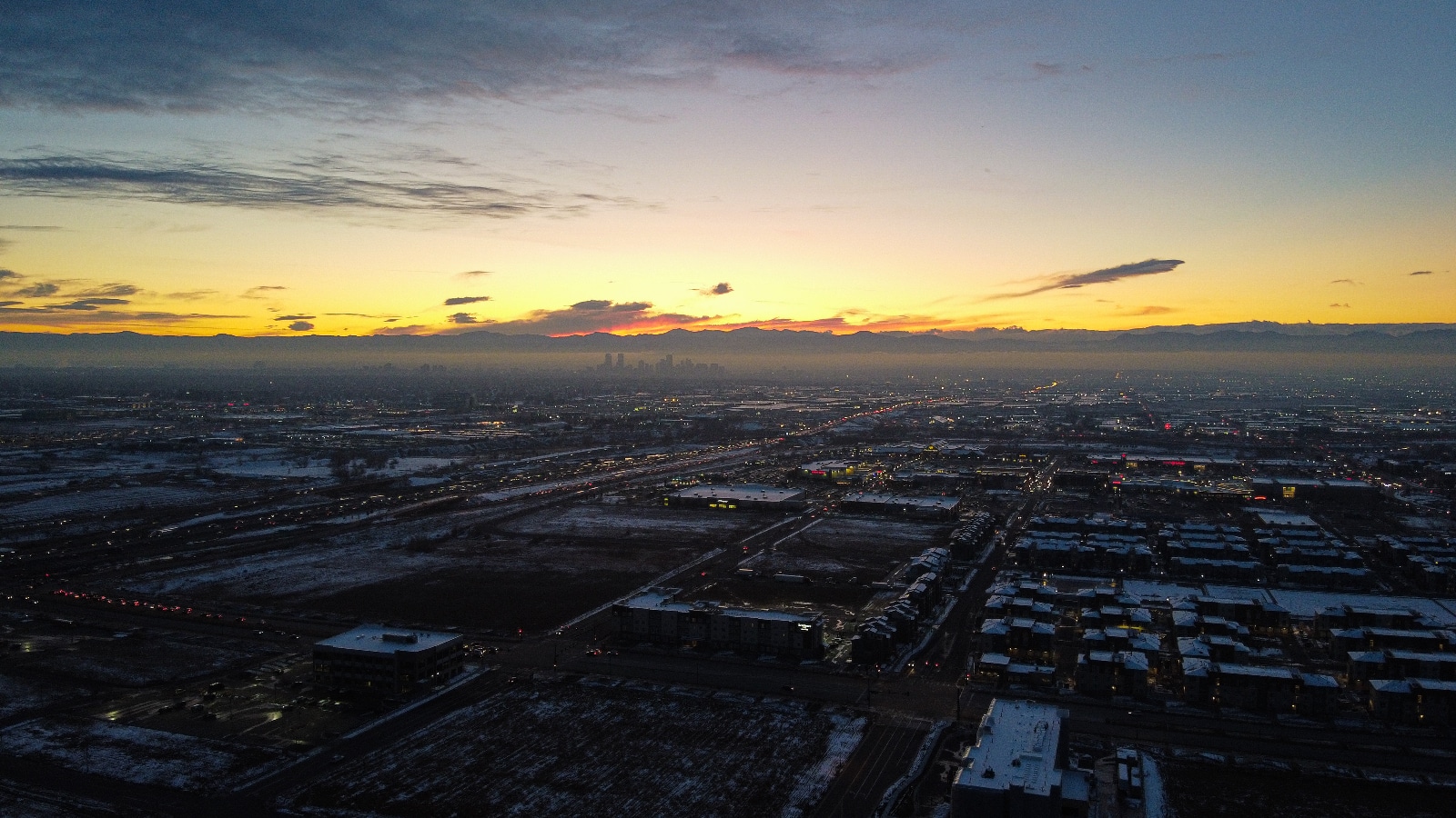 Skyline of Central Park and Downtown Denver, Denver, Colorado