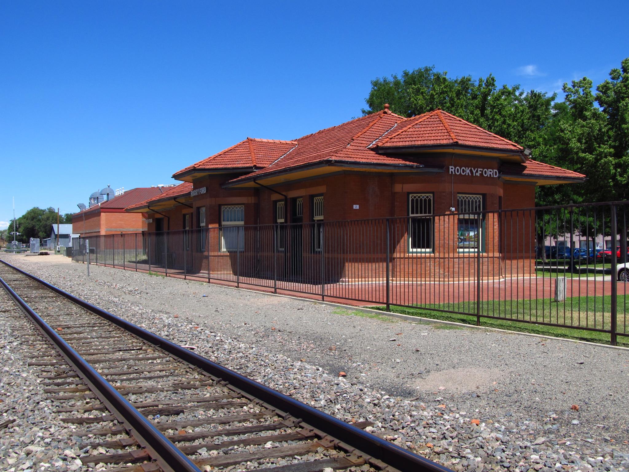 Red brick train depot