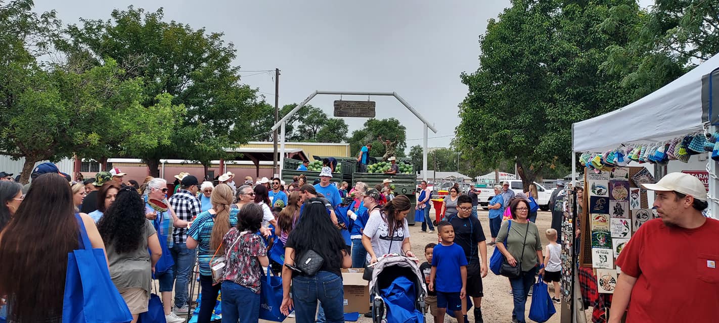 Crowds of people at a fair