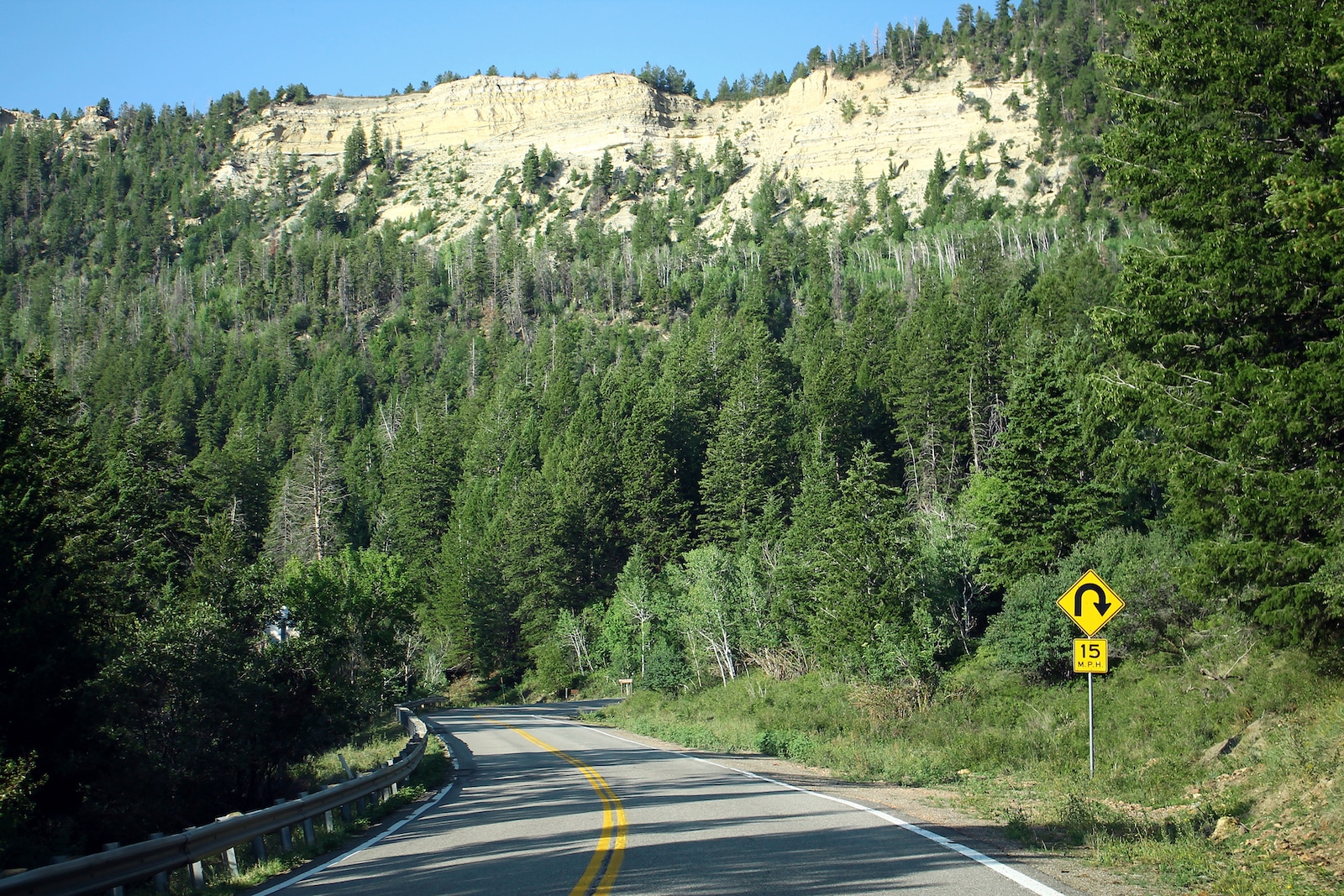 15MPH Switchback Sign on Douglas Pass Colorado