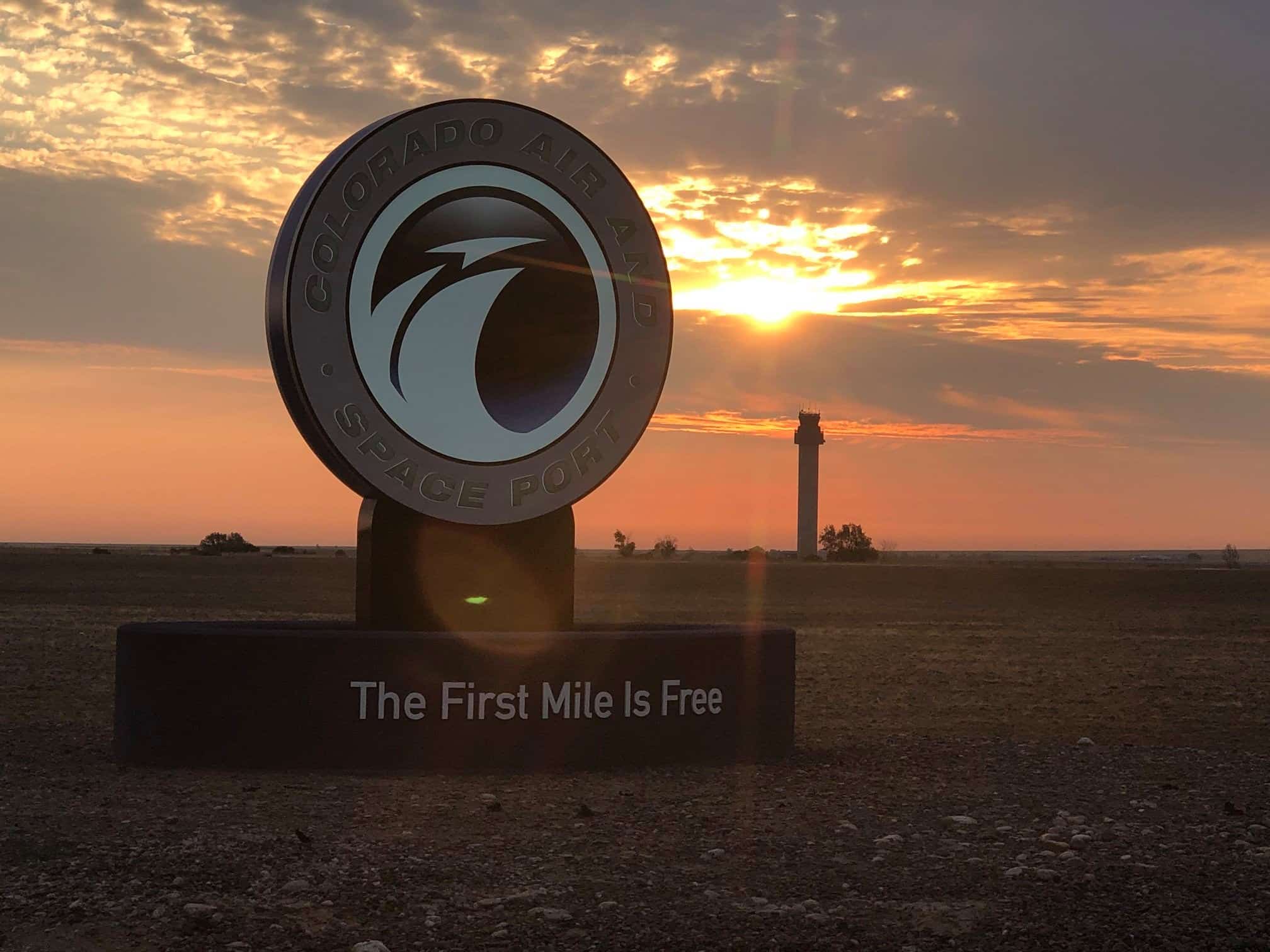 Colorado Air and Space Port sign