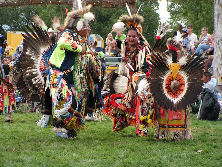 Ute people dancing