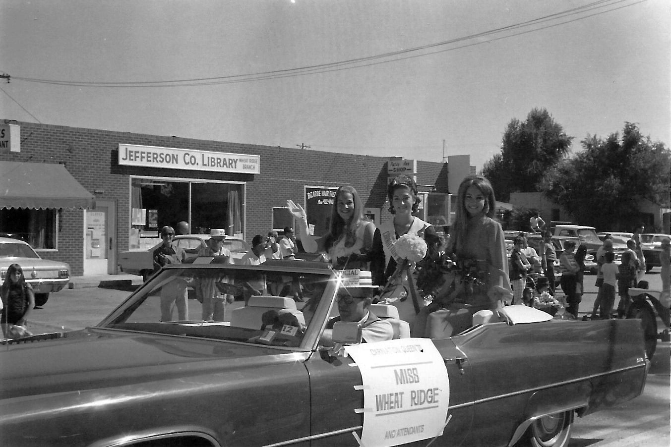 Black and white historic photo of the Carnation Festival