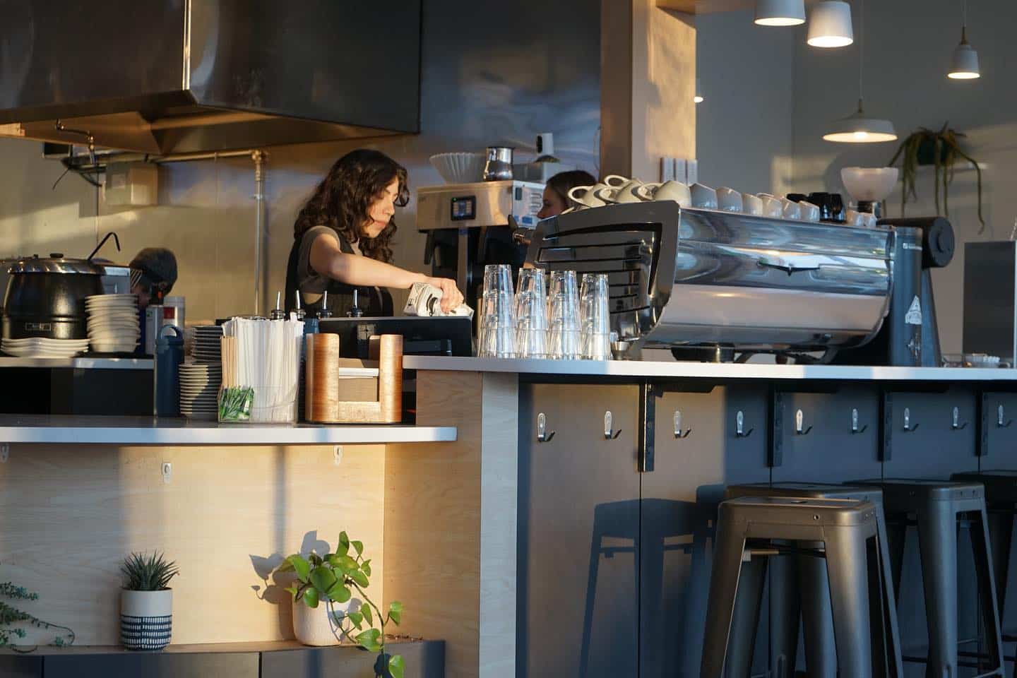 Image of a barista at Switchback Coffee Roasters in Colorado Springs, CO