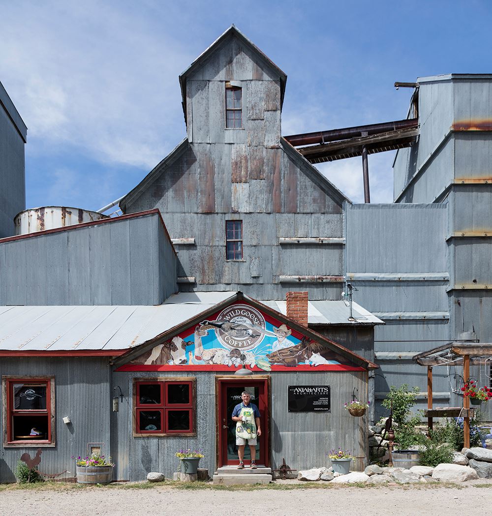 Old granary building converted into a coffeehouse