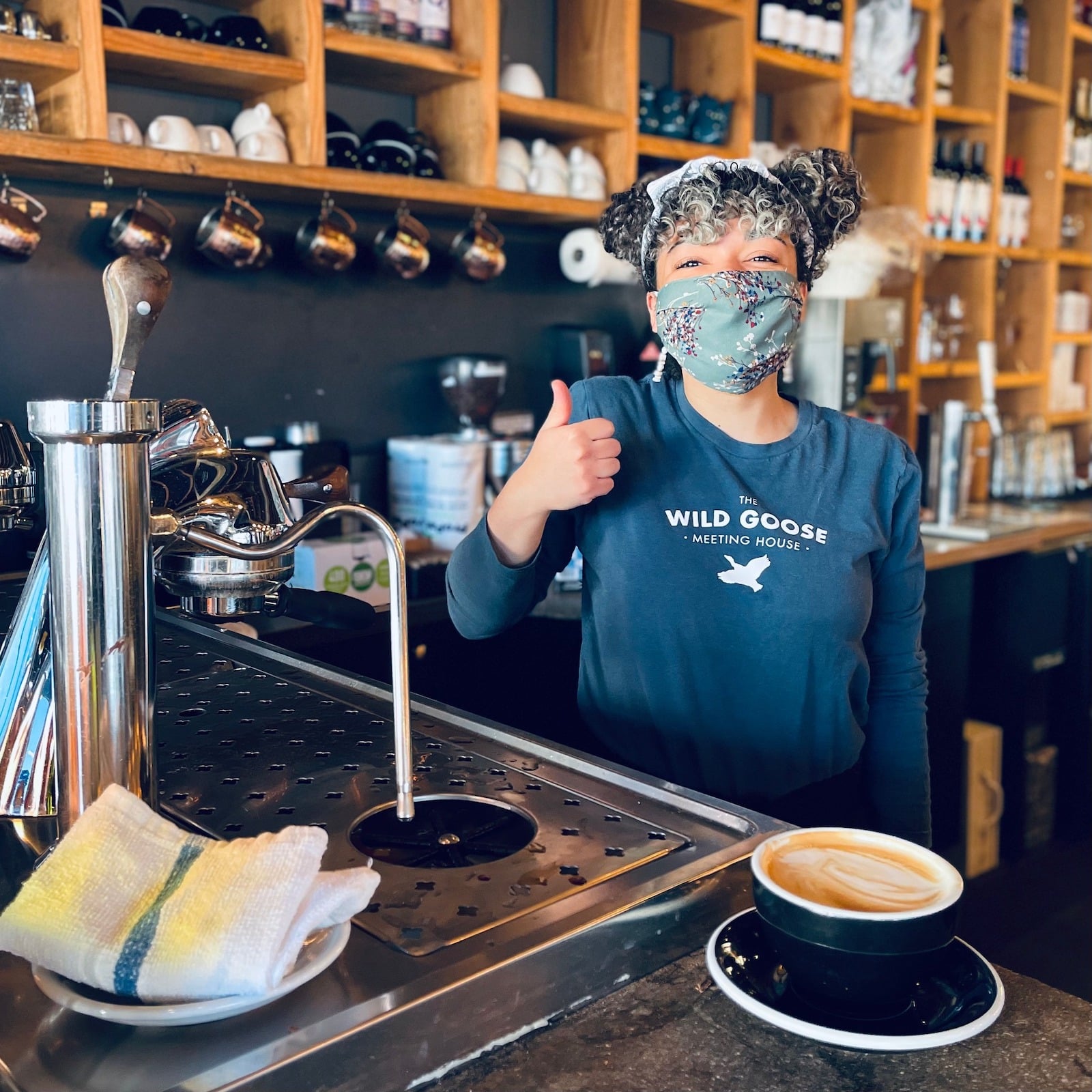 Image of a barista at The Wild Goose Meeting House in Colorado Springs, CO