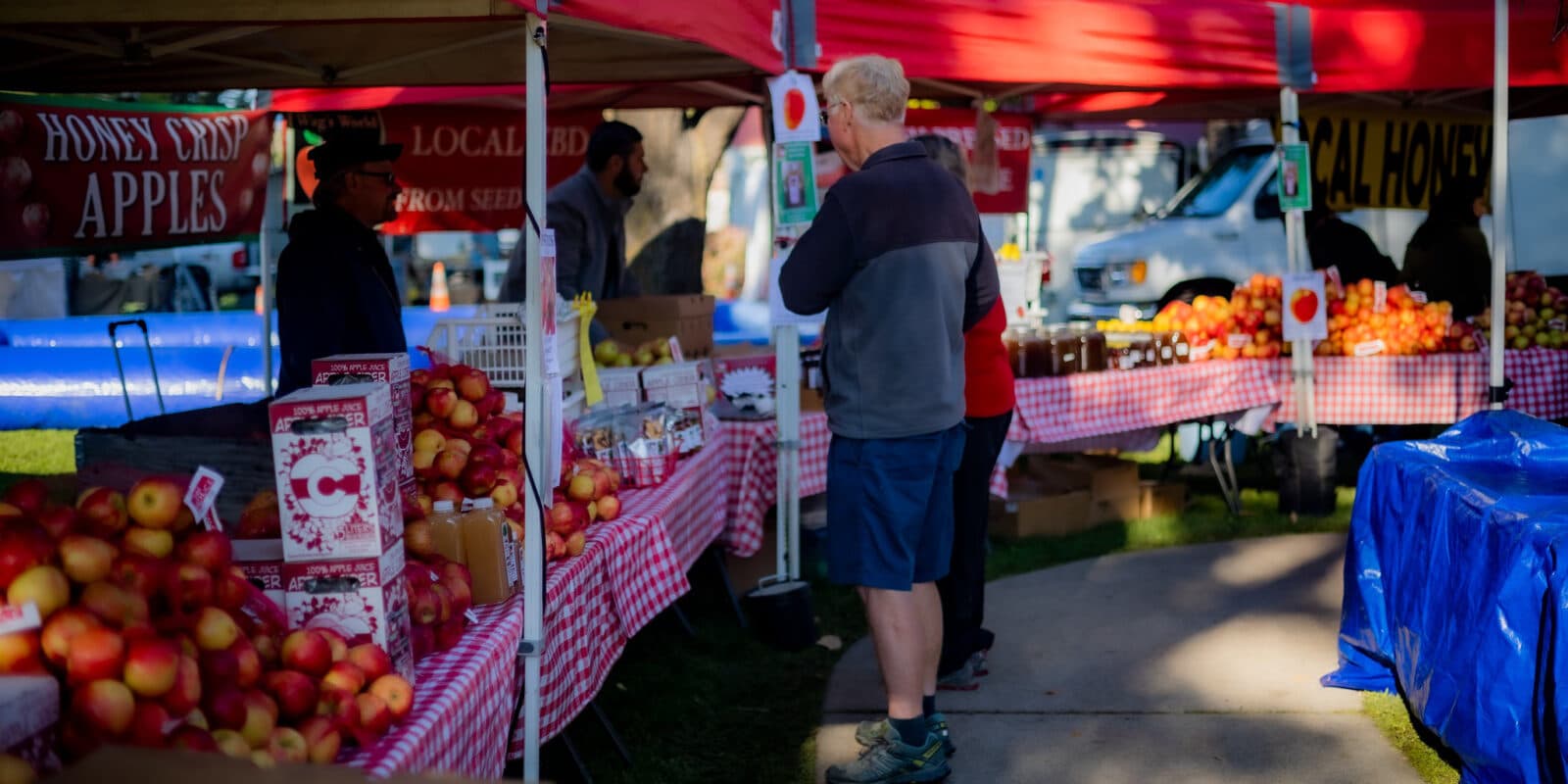 Apple vendors at a festival