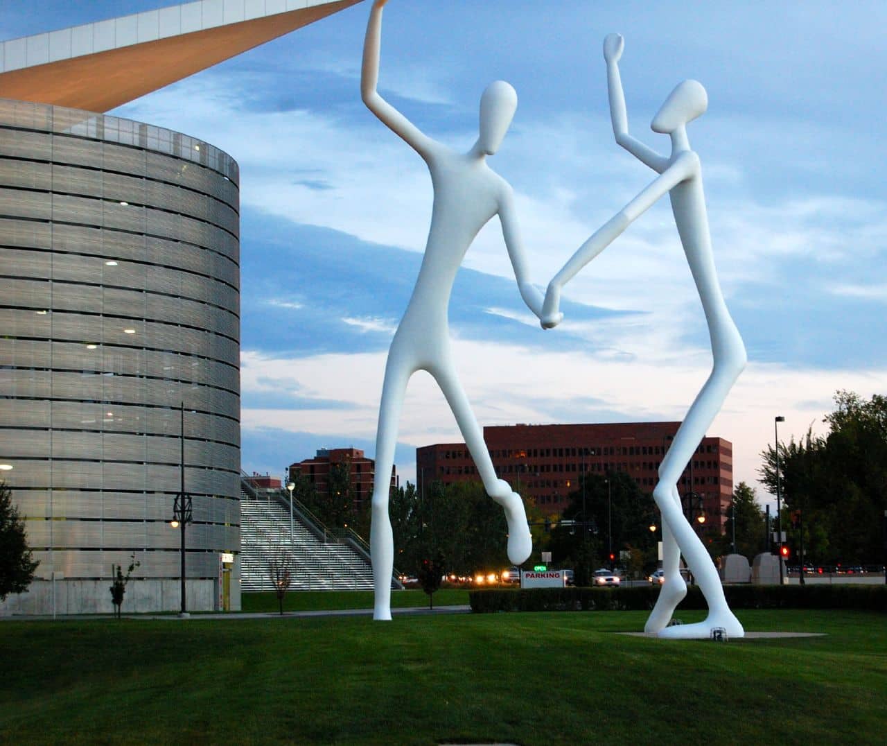 Dancing People Statue beside the Denver Performing Arts Complex CO