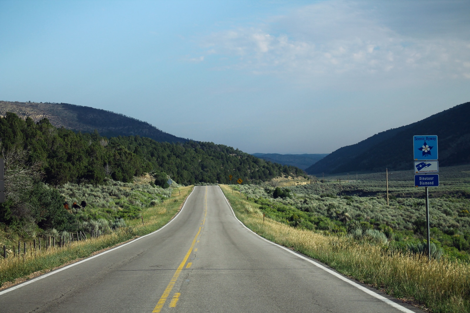 Highway Sign, Dinosaur Diamond Scenic Byway, Colorado