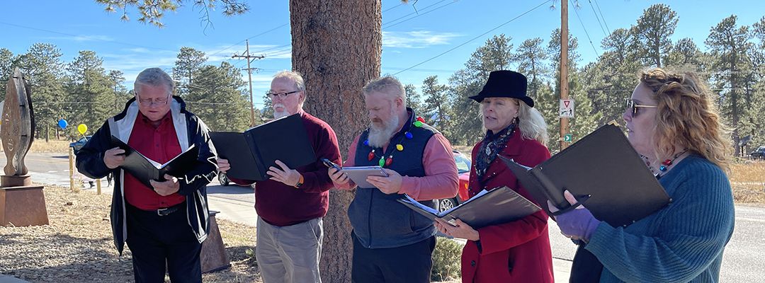 Carolers at an outdoor festival