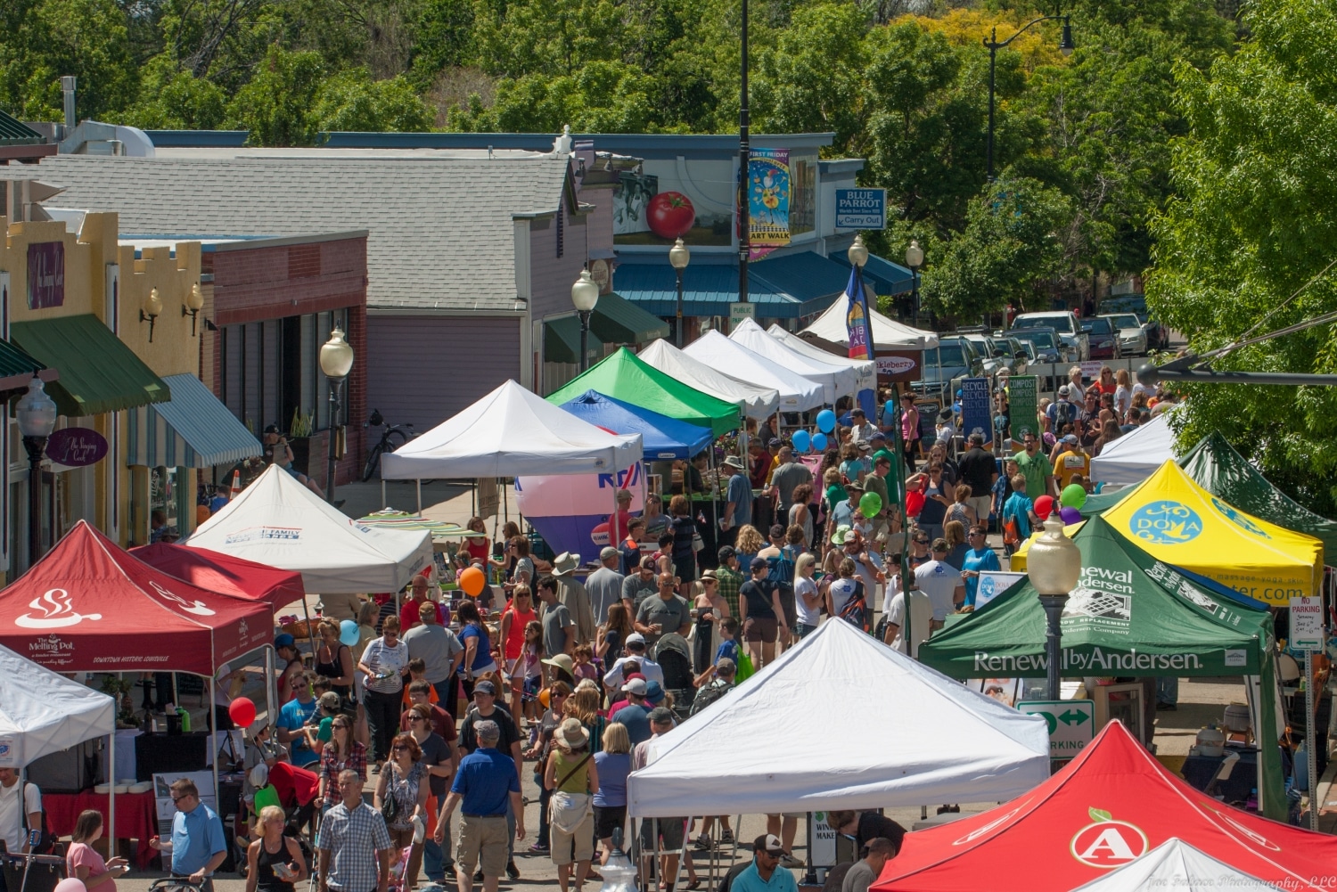 Vendor tents at a festival