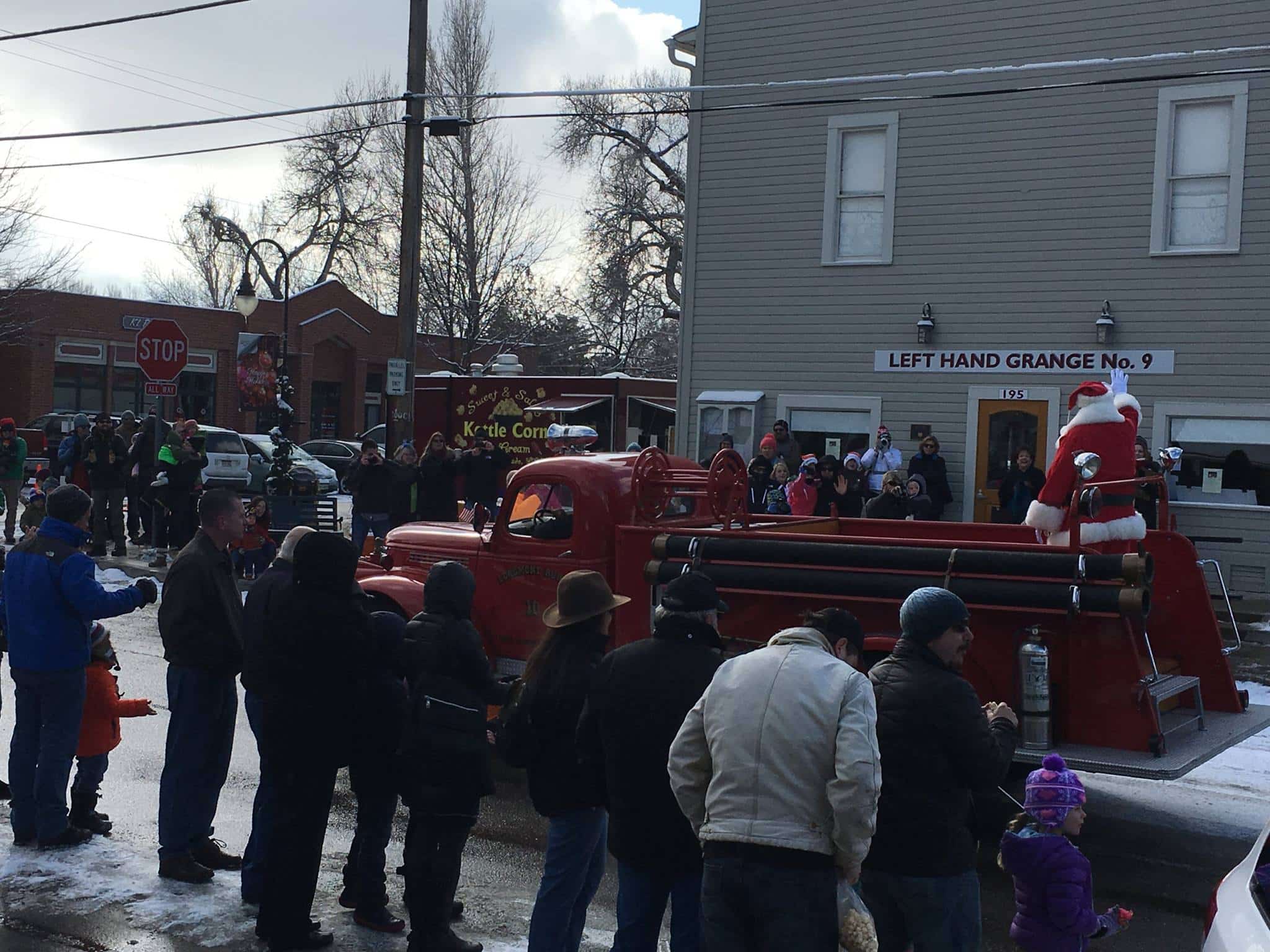 Santa in a parade float